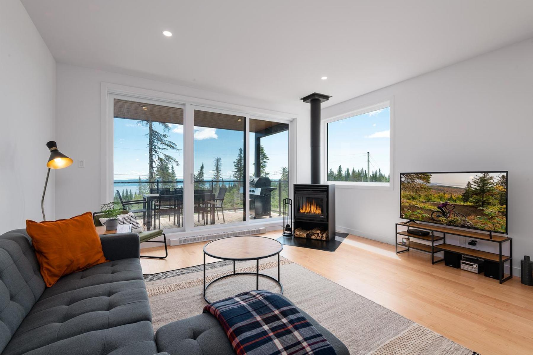 Les Chalets Du Massif De Charlevoix بيتيت ريفري ساينت فرانكويس الغرفة الصورة
