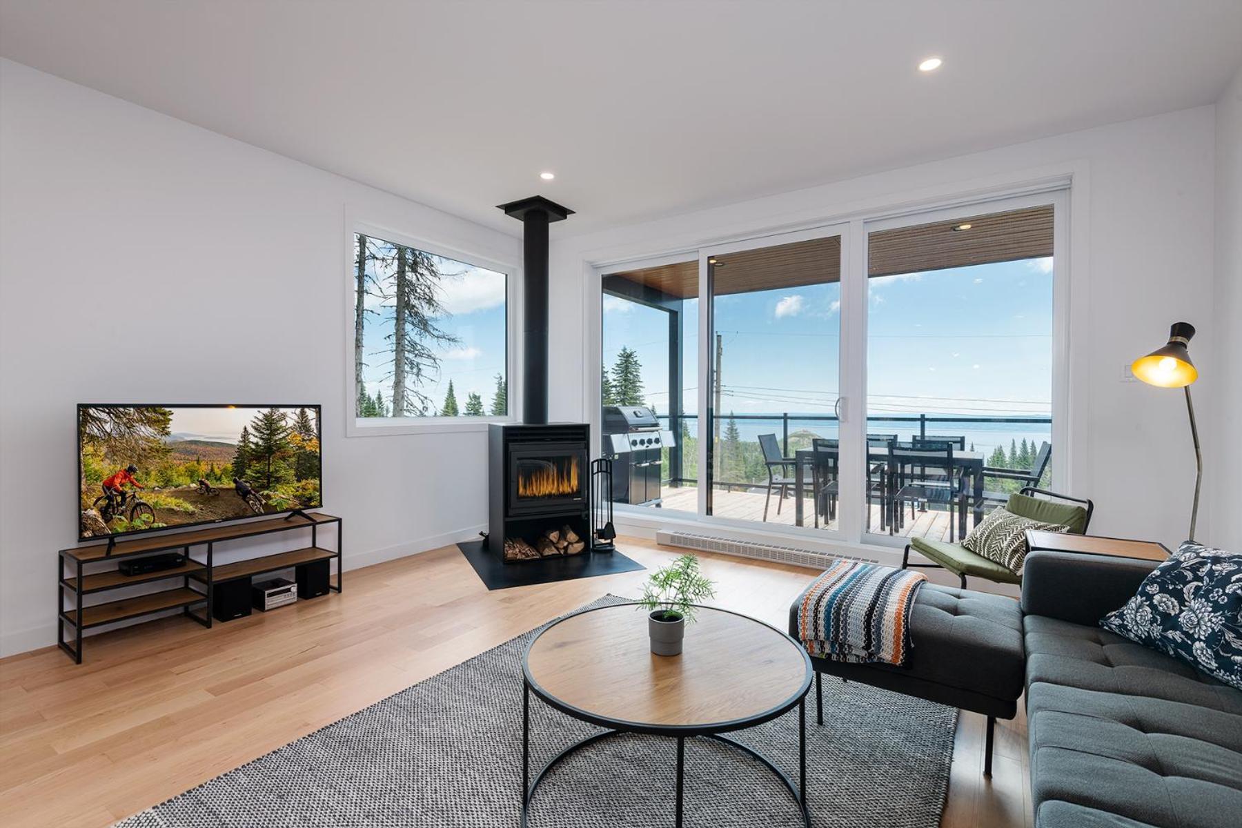 Les Chalets Du Massif De Charlevoix بيتيت ريفري ساينت فرانكويس الغرفة الصورة