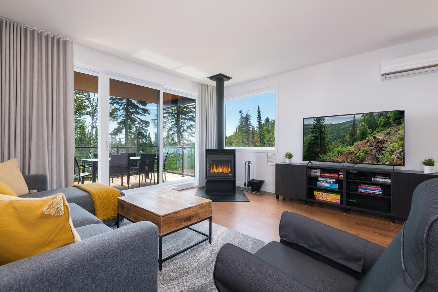 Les Chalets Du Massif De Charlevoix بيتيت ريفري ساينت فرانكويس الغرفة الصورة
