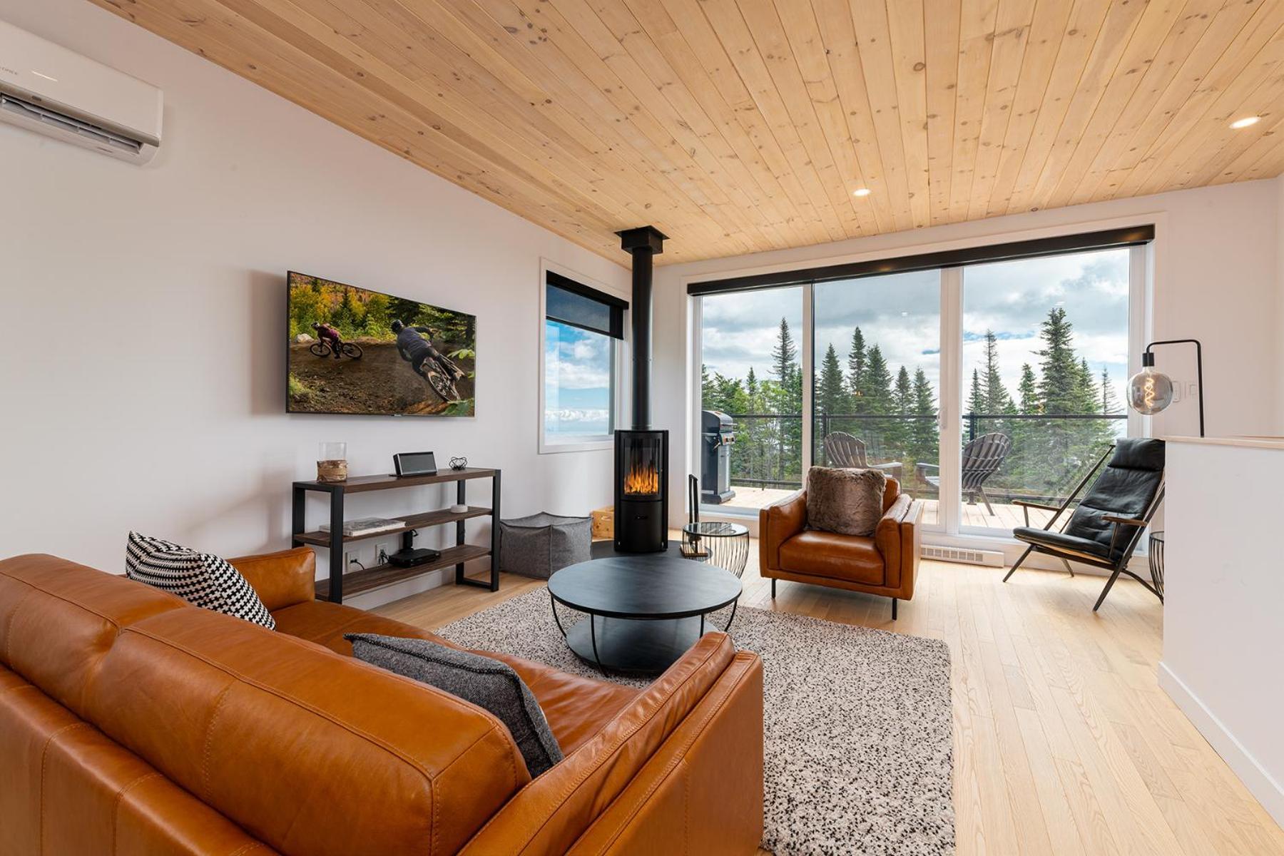 Les Chalets Du Massif De Charlevoix بيتيت ريفري ساينت فرانكويس الغرفة الصورة