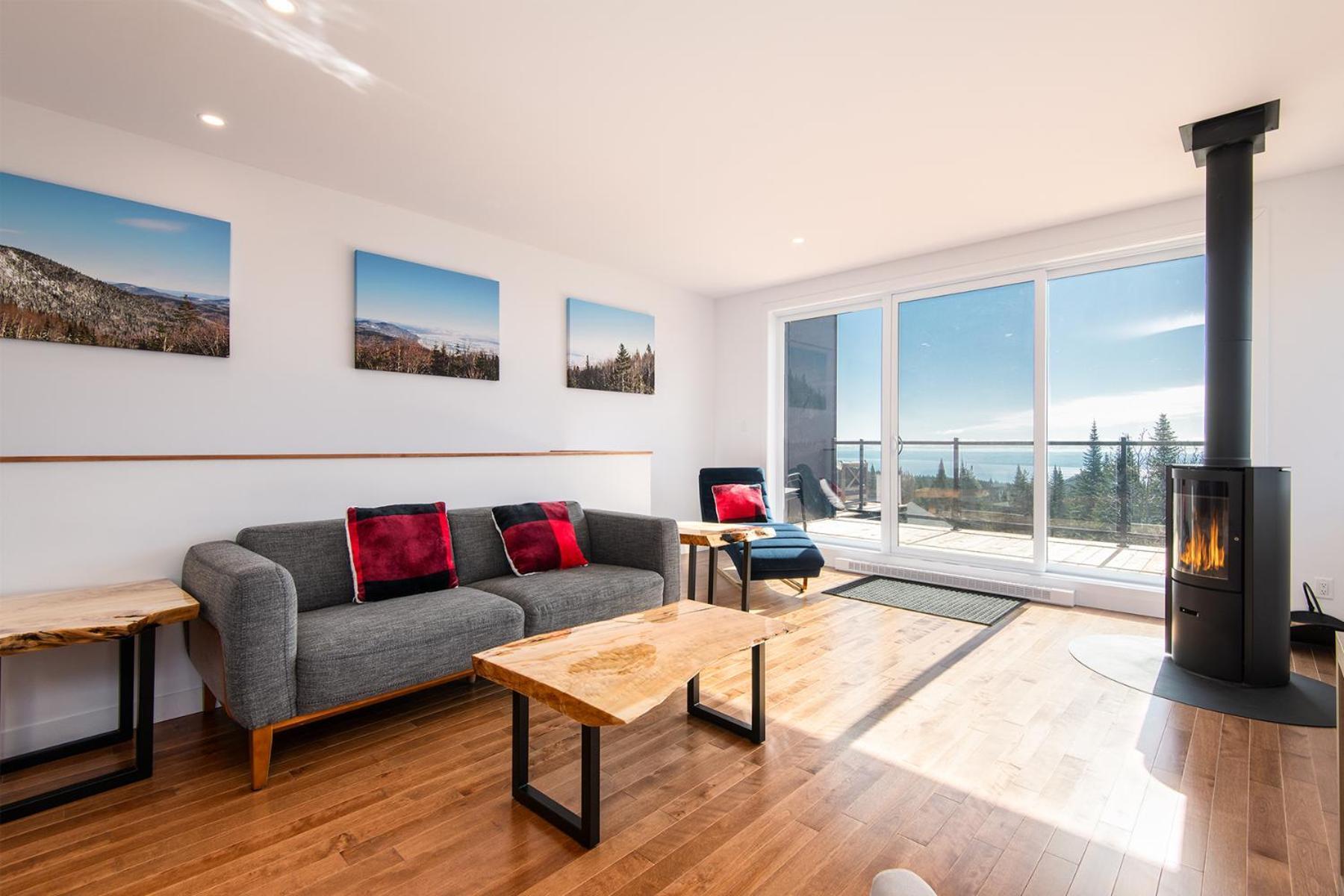 Les Chalets Du Massif De Charlevoix بيتيت ريفري ساينت فرانكويس الغرفة الصورة